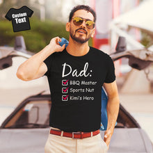 Custom T-Shirt Personalized T-Shirt With Text Father's Day Gift Family T-Shirt