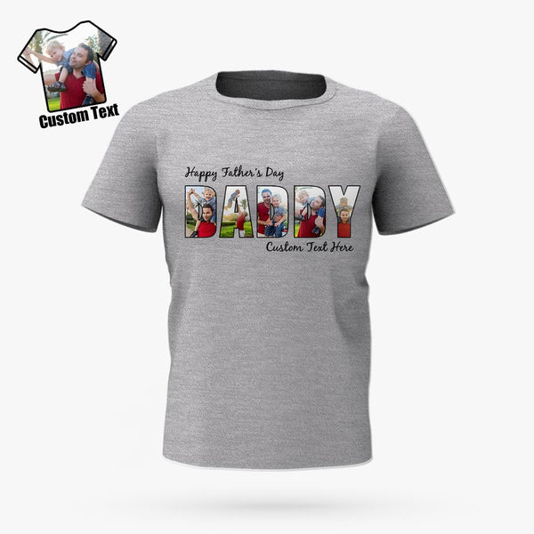 Custom T-Shirts Personalized Photos Men's T-Shirts With Text Father's Day Gifts Family T-Shirts