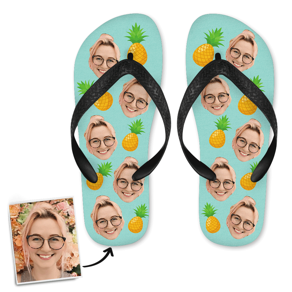 Custom Flip Flop for Summer Face Flip Flop with Pineapple