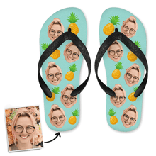 Custom Flip Flops Customized Photo, Personalized Flip Flops With Pineapple Photo Gift