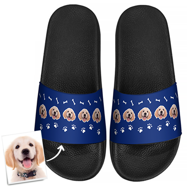 Custom Photo Slide Sandal Slide Sandal- Cute Dog