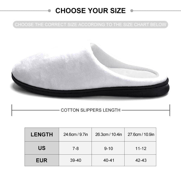 Custom Photo Women and Men's Slippers With Daisy Personalized Casual House Cotton Slippers Christmas Gift