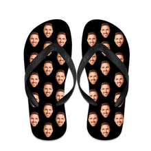 Custom Face Flip Flops Personalized Black Flip Flops Summer Beach Slide Sandals
