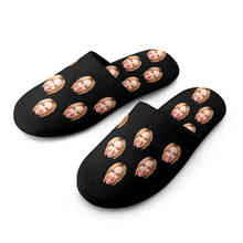 Custom Face Women's and Men's Slippers Personalized Casual House Shoes Indoor Outdoor Bedroom Cotton Slippers - SantaSocks