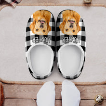 Custom Photo Women's and Men's Slippers Personalized Casual House Cotton Slippers Christmas Gift For Him - MyFaceSocks