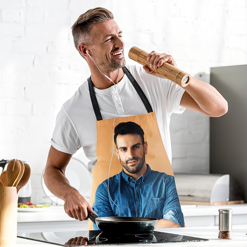 Custom Kitchen Cooking Apron with Your Photo