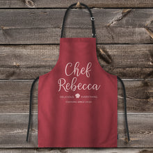 Custom Text Adjustable Bib Apron For Kitchen Cooking Restaurant BBQ Painting Crafting Red
