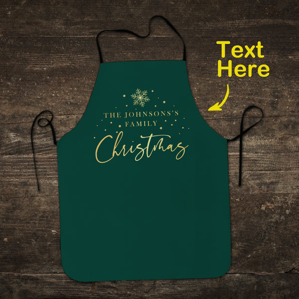 Custom Text Apron Personalized Name Kitchen Cooking Christmas Apron Christmas Gift For Her