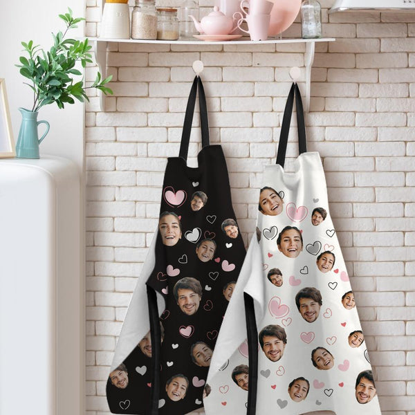 Custom Apron Matching Couple Apron with Photo His and Her Aprons Customized Apron