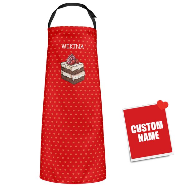 Custom Apron Text Apron Making Cakes in The Kitchen
