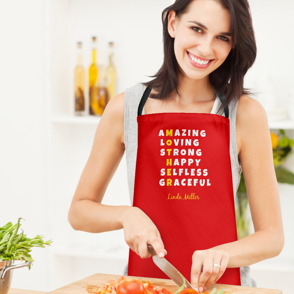 Custom Kitchen Personalized Text Apron With Your Name