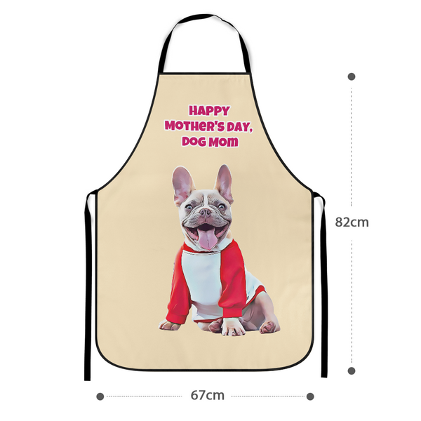 Custom Face Kitchen Apron Happy Mother's Day - Dog Mom