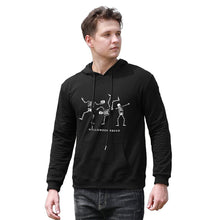 Custom Hoodie Long Sleeve Pullover Men's Hoodie Sweatshirt with Text Halloween Gift - Dancing Skeleton