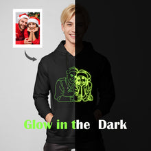 Custom Photo Glow In The Dark Multicolour Hoodie Personalized Luminous Unisex Hoodie Creative Gift