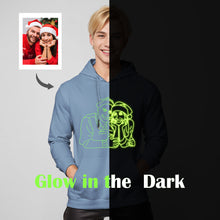 Custom Photo Glow In The Dark Multicolour Hoodie Personalized Luminous Unisex Hoodie Creative Gift