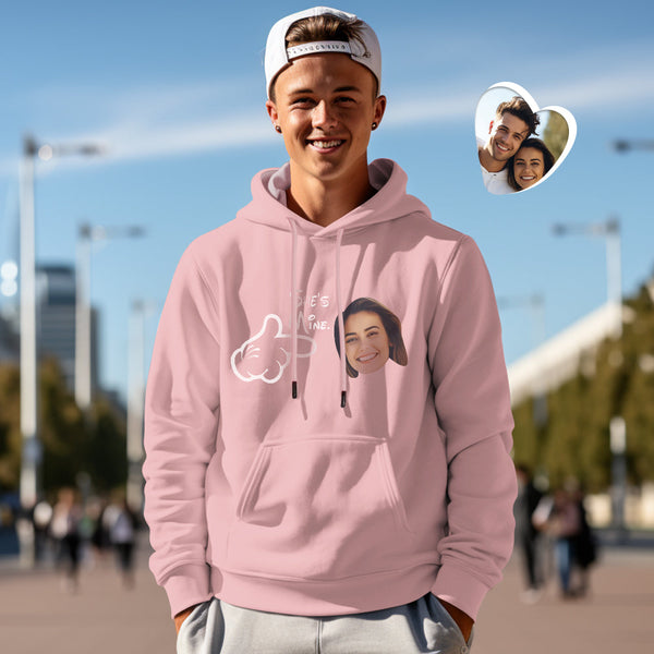 Custom Face Funny Couple Matching Hoodies You are Mine Personalized Hoodie Valentine's Day Gift