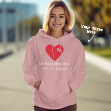 Custom Text Funny Couple Matching Hoodies Puzzle Set Personalized Hoodie Valentine's Day Gift