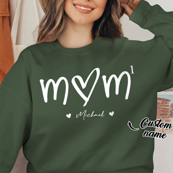 Custom Mama Sweatshirt with Kids Name Personalized Name Sweatshirt Mother's Day Gift - SantaSocks