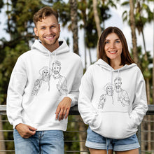 Custom Line Art Hoodie with Your Photo Gift for Women