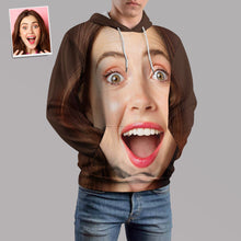 Personalized Funny Big Face Loose Hoodie Top Custom Unisex Sweatshirt