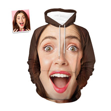 Personalized Funny Big Face Loose Hoodie Top Custom Unisex Sweatshirt