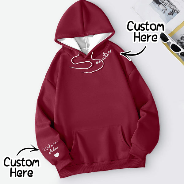 Personalized Sweatshirt Custom Text Long Sleeve Hoodie Gifts for Her