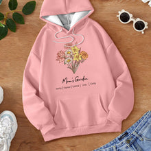 Custom Birth Flower Bouquet Sweatshirt Personalized Birth Flower Sweater Gifts for Mom