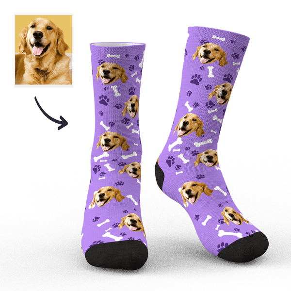 Custom Personalized Dog Face Socks Gift for Dog Lovers