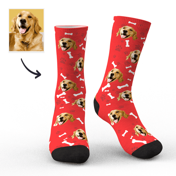 Custom Photo Socks Personalized Dog Face Socks Christmas Gift for Dog Lovers