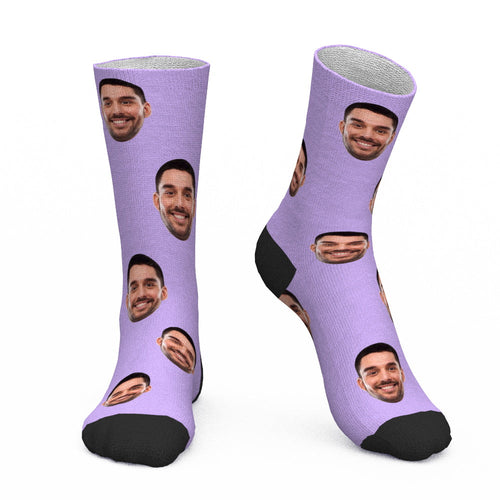 Custom Photo Socks CWZ001 - Purple