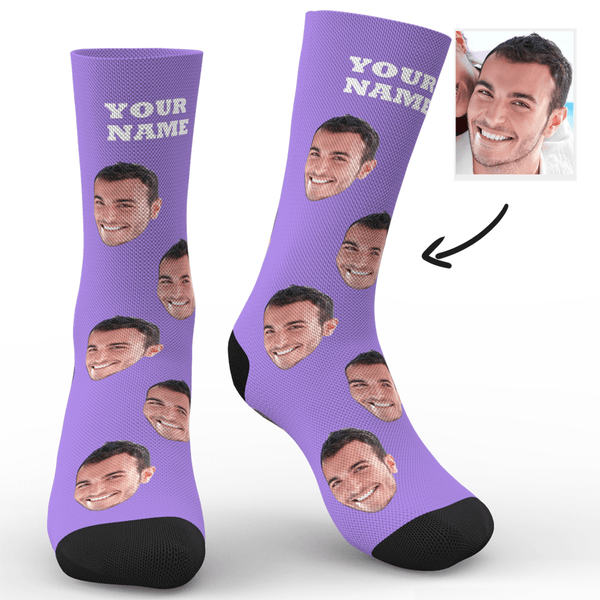Socks with Faces Custom Face Photo Socks With Name