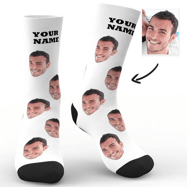 Custom Face Socks For Cat Lover With Your Text