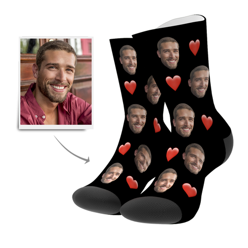 Custom Love Photo Socks For Father