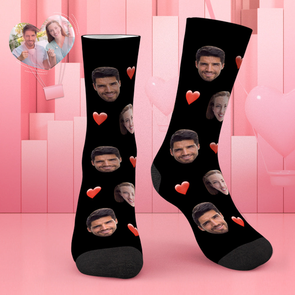 Custom Heart Socks With Heart For Your Lover