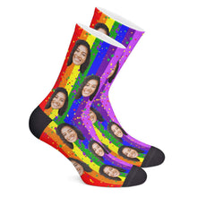 Custom Rainbow Photo Socks