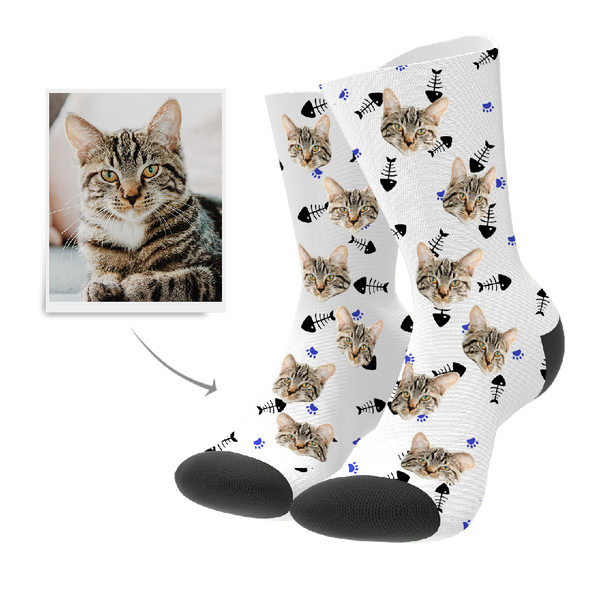 Custom Cat Photo Socks