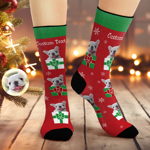 Custom Christmas Breathable Face Socks Personalized Photo Soft Socks Gifts