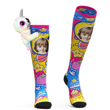 Custom Socks Knee High Face Socks Sloth Doll Colorful Socks