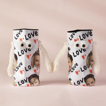 Custom Face Socks Funny Doll Mid Tube Socks Magnetic Holding Hands Socks Love Valentine's Day Gifts