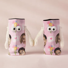 Custom Face Socks Funny Doll Mid Tube Socks Magnetic Holding Hands Socks Flower Valentine's Day Gifts