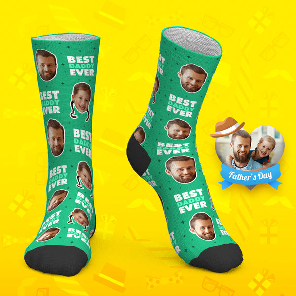 Father's Day Gift Custom Socks Personalized Photo Socks Best Daddy Ever