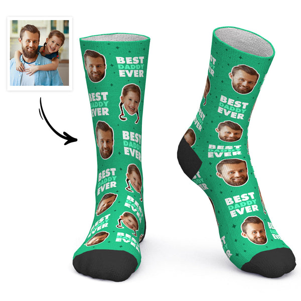 Father's Day Gift Custom Socks Personalized Photo Socks Best Daddy Ever