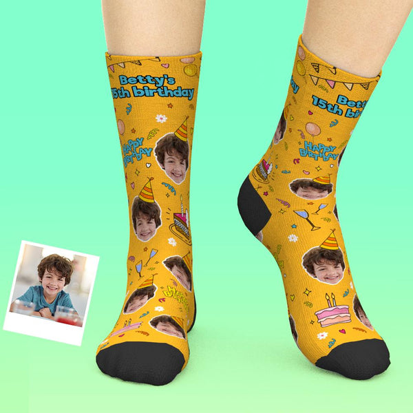 Birthday Gifts, Custom Face Socks Add Pictures And Name Personalized Socks