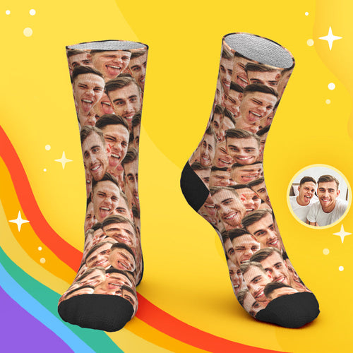 Personalized LGBT Gift Custom All Print Face Crew Socks