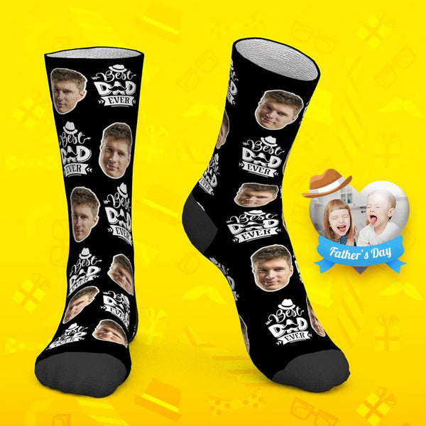 Father's Day Gift - Custom Socks Face Socks Best Dad Ever