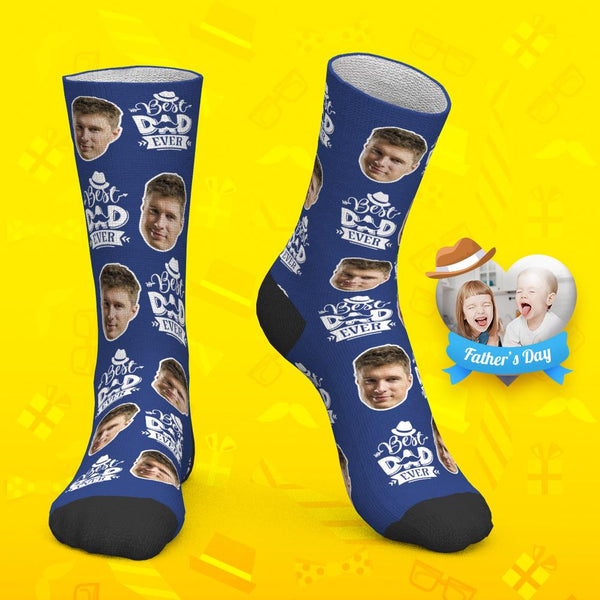 Father's Day Gift - Custom Socks Face Socks Best Dad Ever