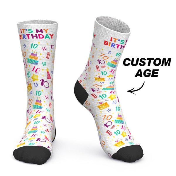 Custom Age Socks Personalized Birthday Socks Birthday gift