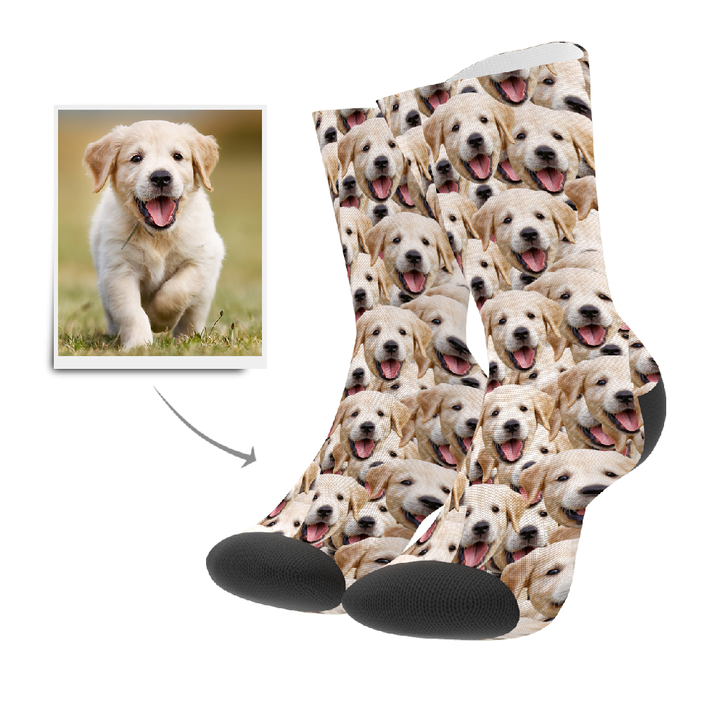 Photo Socks, Custom Face Mash Dog Socks
