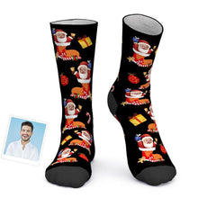 Custom Photo Socks Santa in Christmas Stocking With Your Face