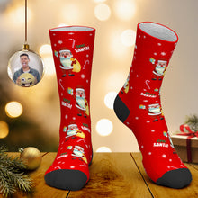 Custom Face Socks Personalized Photo Socks Santa Socks Christmas Gift - Omg Santa